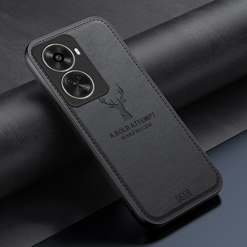 For Huawei nova 11 SE / nova 12 SE 4G Phone Case Refined Deer Pattern Soft Texture Cover - Black For Huawei nova 11 SE / nova 12 SE 4G Phone Case Refined Deer Pattern Soft Texture Cover - Black